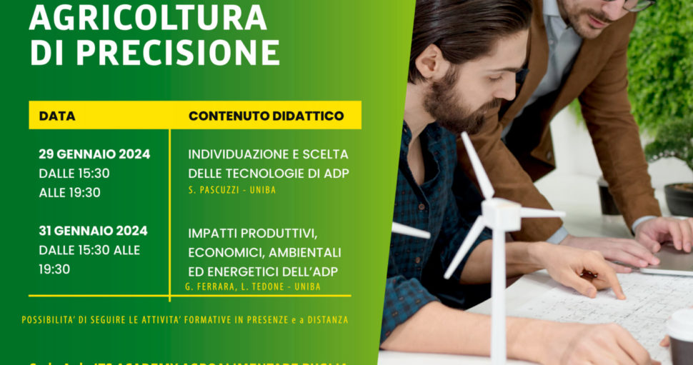 Al via i Corsi di Formazione di Progetto Agripuglia